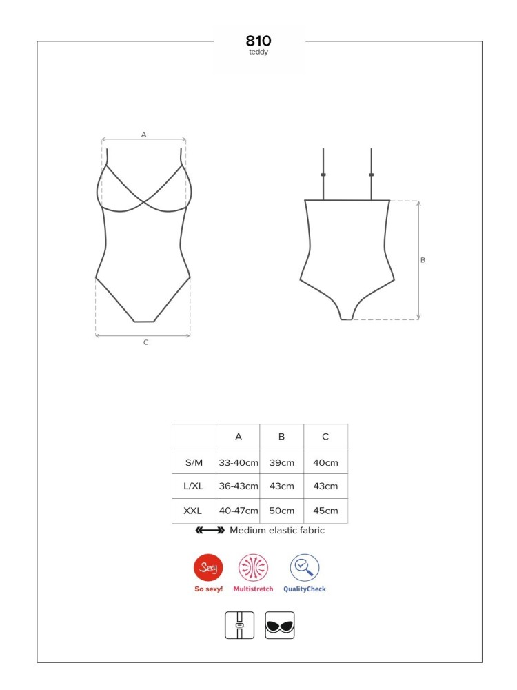 810-Ted-1 Body Czarne L/Xl Obsessive