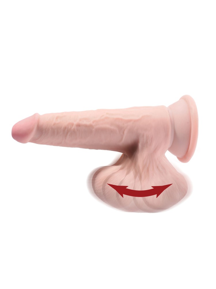 Dildo Z Przyssawką 3D Cock Swinging Balls 6 Inch King Cock