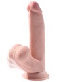 Dildo Z Przyssawką 3D Cock Swinging Balls 8 Inch King Cock