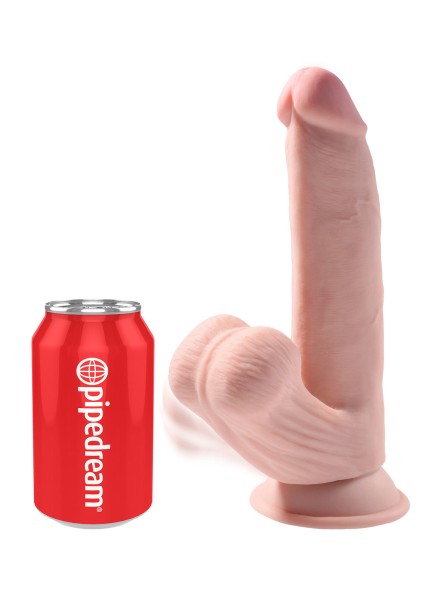 Dildo Z Przyssawką 3D Cock Swinging Balls 8 Inch King Cock
