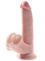 Dildo Z Przyssawką 3D Cock Swinging Balls 8 Inch King Cock