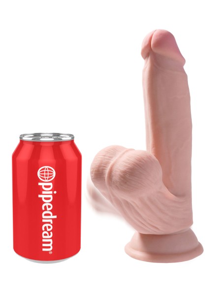 Dildo Z Przyssawką 3D Cock Swinging Balls 7 Inch King Cock
