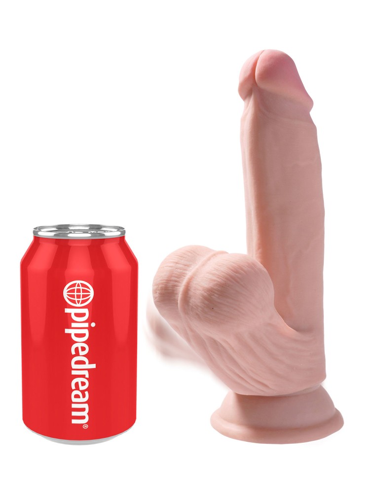 Dildo Z Przyssawką 3D Cock Swinging Balls 7 Inch King Cock