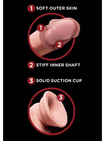 Dildo Z Przyssawką 3D Cock Swinging Balls 9 Inch King Cock