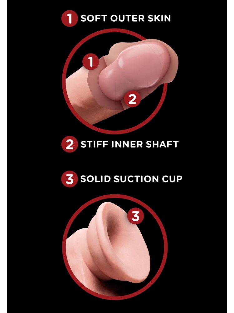 Dildo Z Przyssawką 3D Cock Swinging Balls 9 Inch King Cock