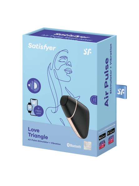 Stymulator Łechtaczki Love Triangle Black With App Satisfyer