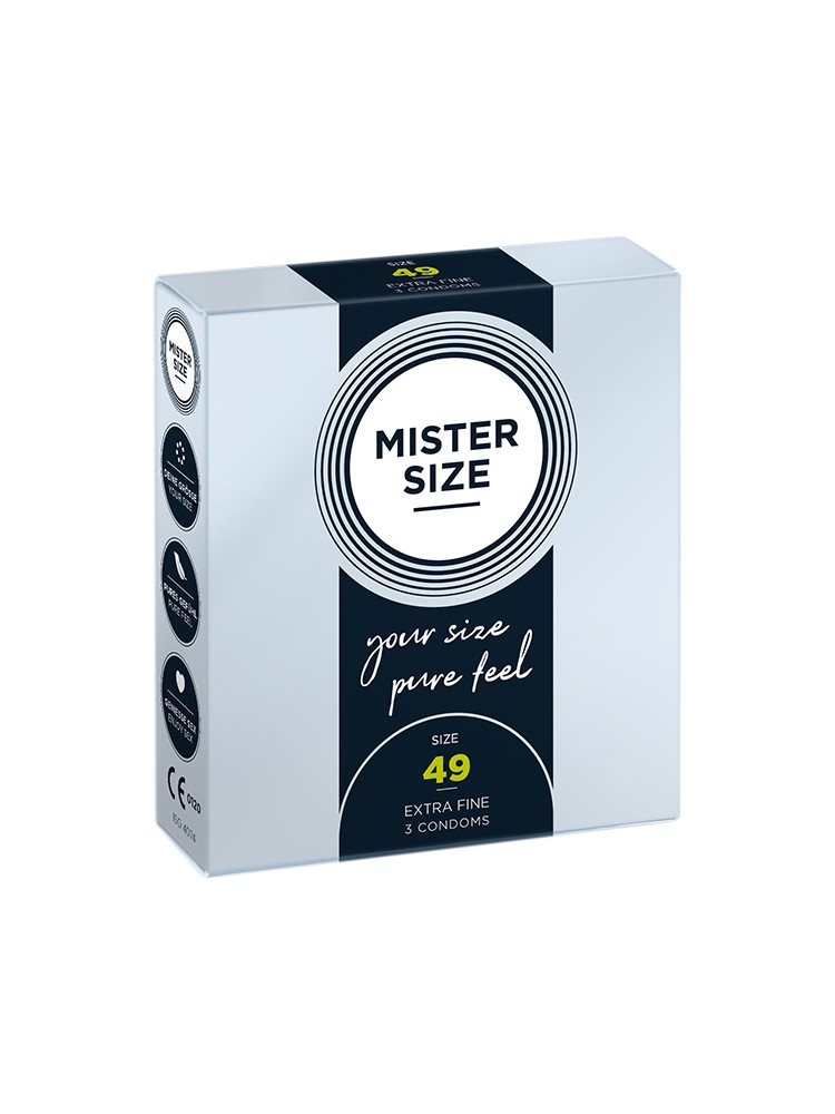 Condoms 49 Mm 3 Pieces Mister.Size