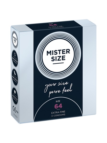 Condoms 64 Mm 3 Pieces Mister.Size