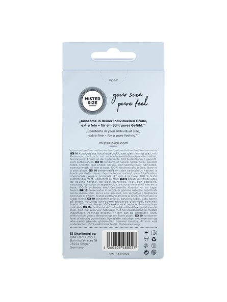 Condoms 47 Mm 10 Pieces Mister.Size