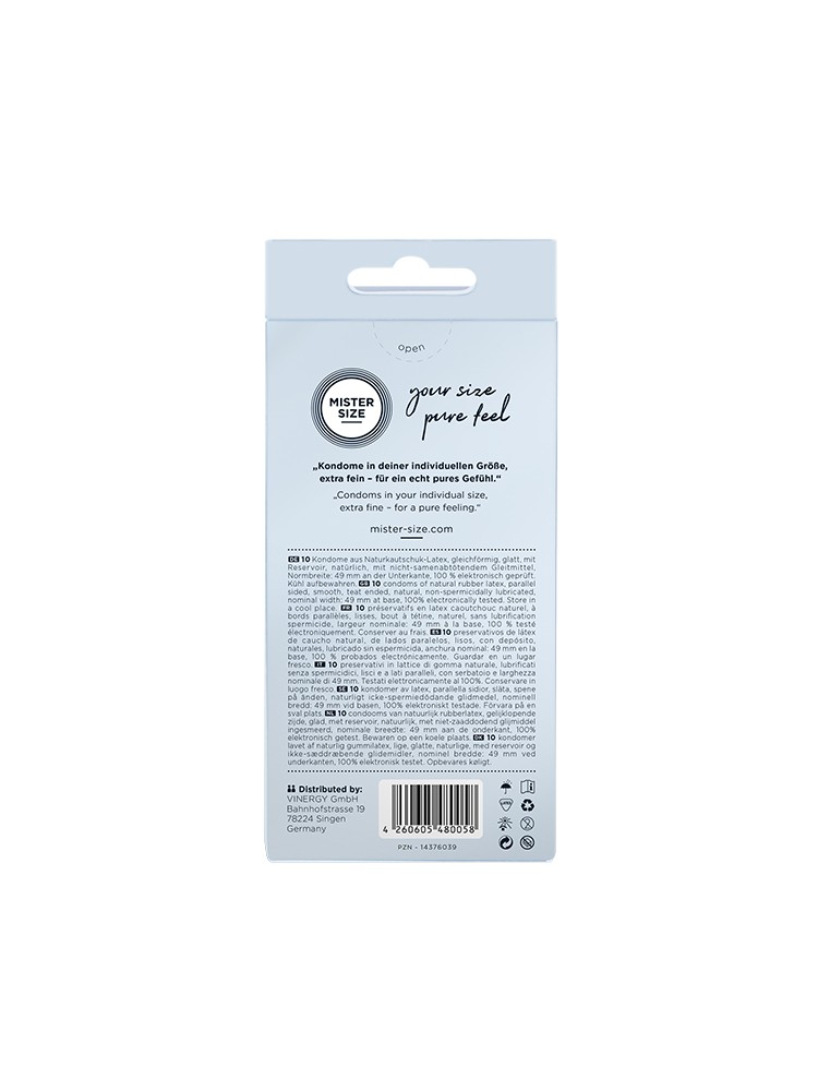 Condoms 49 Mm 10 Pieces Mister.Size