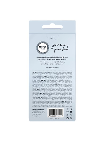 Condoms 57 Mm 10 Pieces Mister.Size