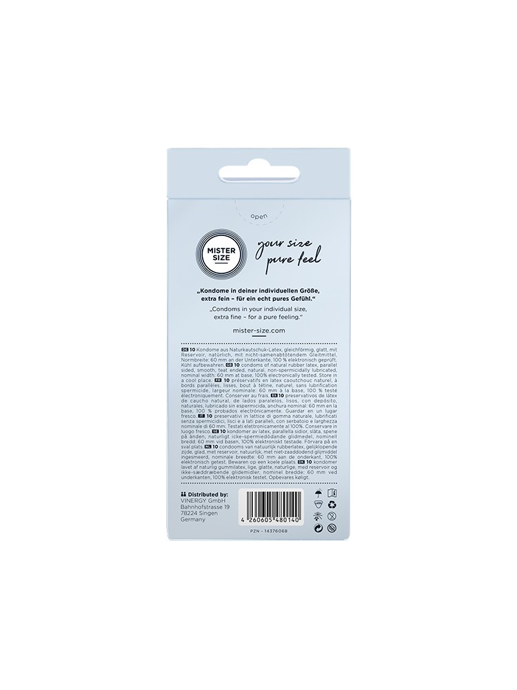 Condoms 60 Mm 10 Pieces Mister.Size