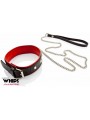 Obroża Damska 4 Cm Ze Smyczą Whips