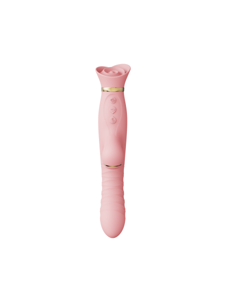 Wibrator Wielofunkcyjny Rose Thruster Strawberry Pink Zalo