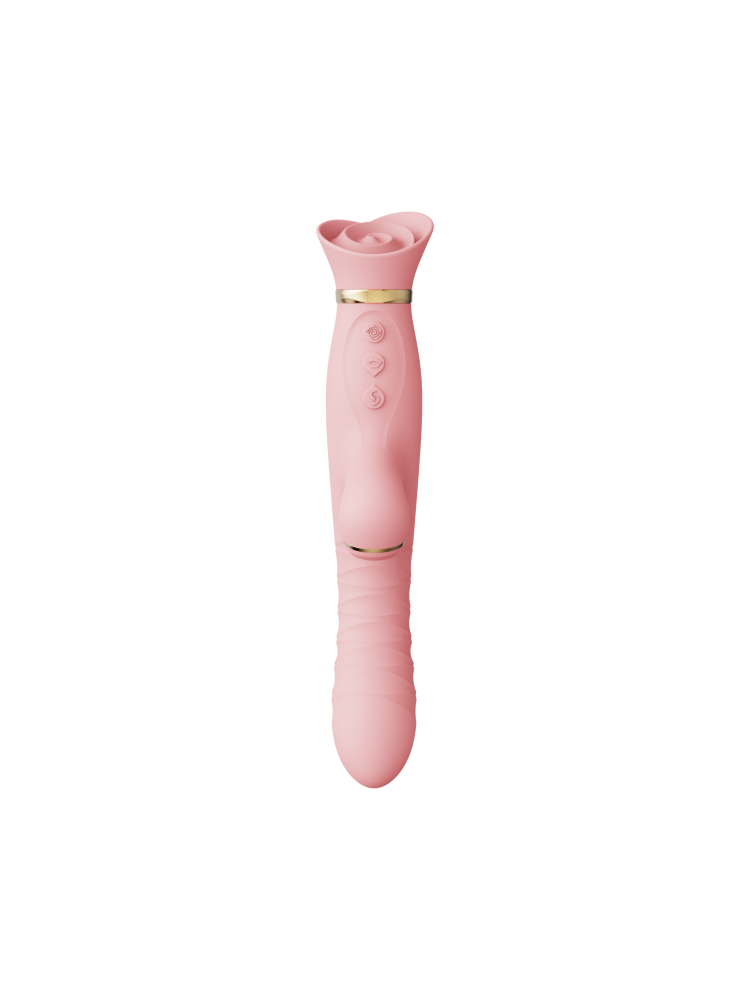 Wibrator Wielofunkcyjny Rose Thruster Strawberry Pink Zalo