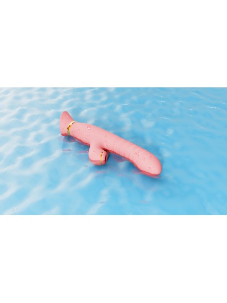 Wibrator Wielofunkcyjny Rose Thruster Strawberry Pink Zalo