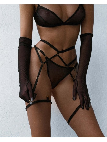 Czarne Stringi Ginny Black S/M Promees