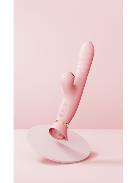 Wibrator Wielofunkcyjny Rose Thruster Strawberry Pink Zalo