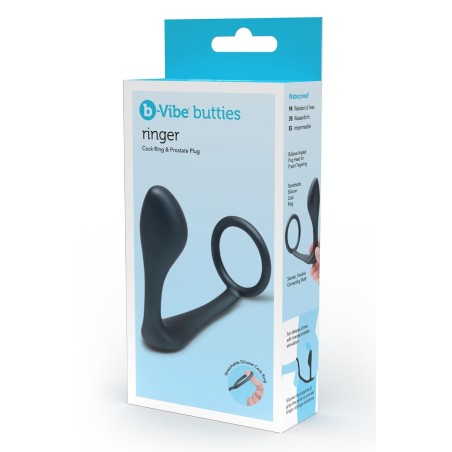 Korek analny z pierścieniem Ringer Cock Ring & Plug b-Vibe