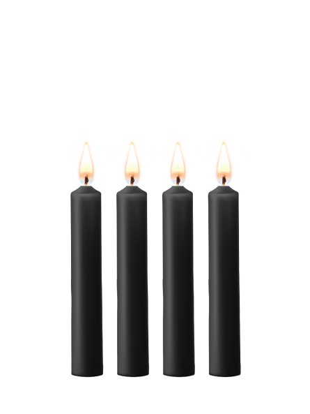 Teasing Wax Candles 4-Pack Black - Czarny Zestaw Świec Do Bdsm Ouch! by Shots