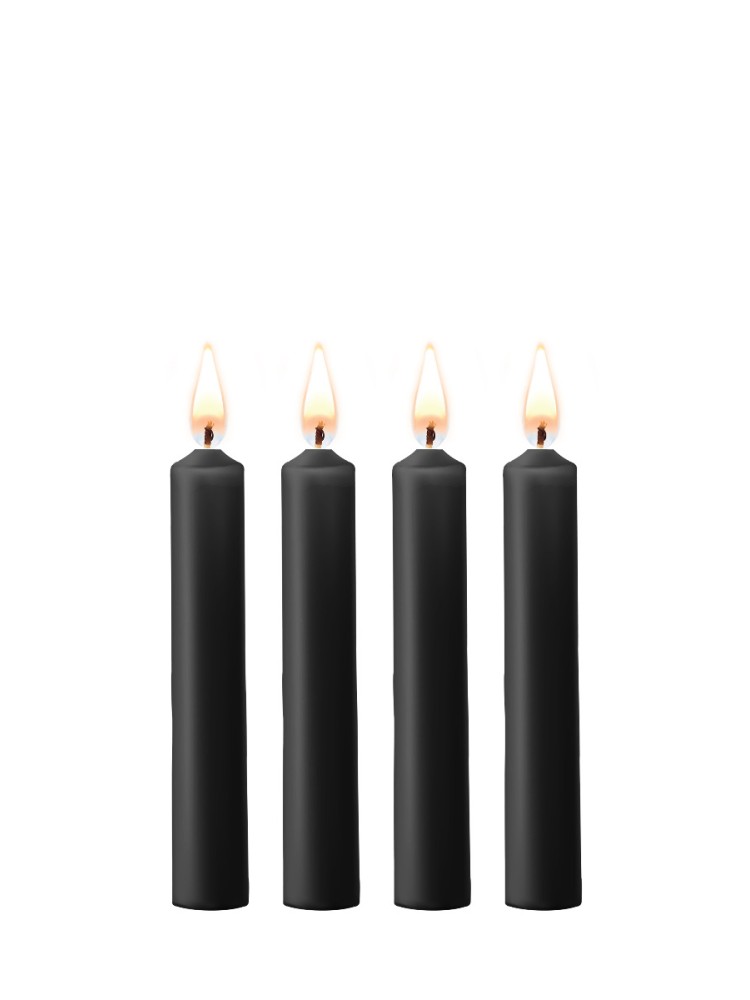 Teasing Wax Candles 4-Pack Black - Czarny Zestaw Świec Do Bdsm Ouch! by Shots