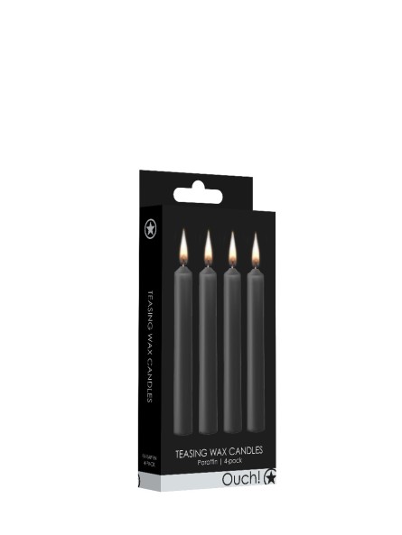 Teasing Wax Candles 4-Pack Black - Czarny Zestaw Świec Do Bdsm Ouch! by Shots