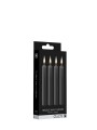 Teasing Wax Candles 4-Pack Black - Czarny Zestaw Świec Do Bdsm Ouch! by Shots