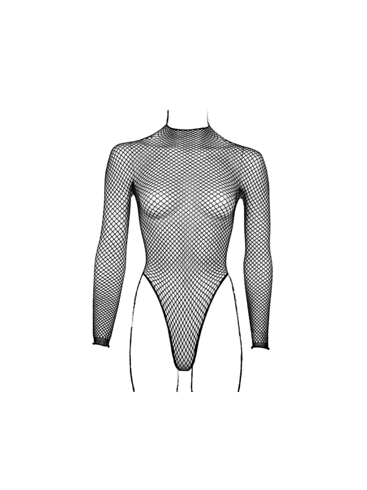 Body Le Désir With Fishnet Structure And Turtle Neck One Size Le Désir