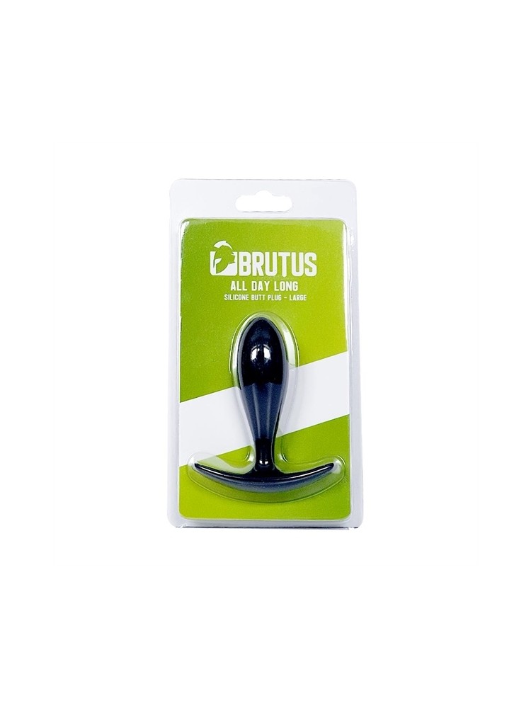 Korek analny All Day Long Silicone Butt Plug Black L Brutus