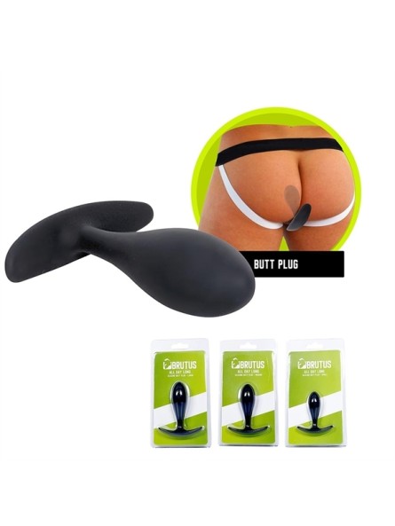 Korek analny All Day Long Silicone Butt Plug Black L Brutus