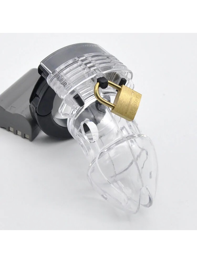 Pas cnoty regulowany Alpha Cage Chastity Cage Clear Brutus
