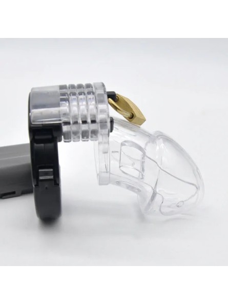 Pas cnoty regulowany Alpha Cage Chastity Cage Clear Brutus