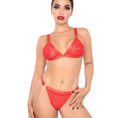 Komplet Bielizn Spicy Bra & Briefs Red S/M Kinky Diva