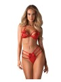 Czerwony Komplet Bielizny Giftella S/M Obsessive