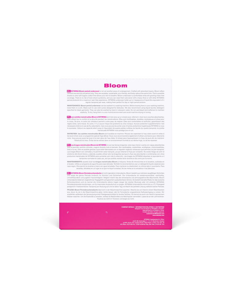 3Pak Bielizna Menstruacyjna Bloom Menstrual Panties S Intimina