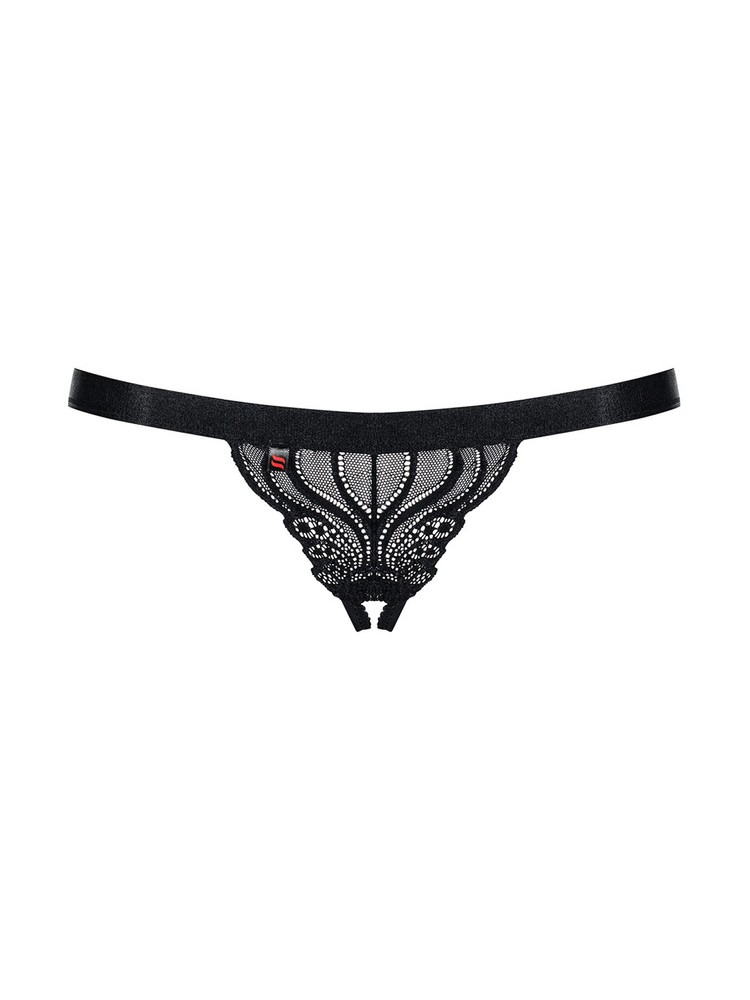 828-THC-1 stringi otwarte czarne  S/M Obsessive