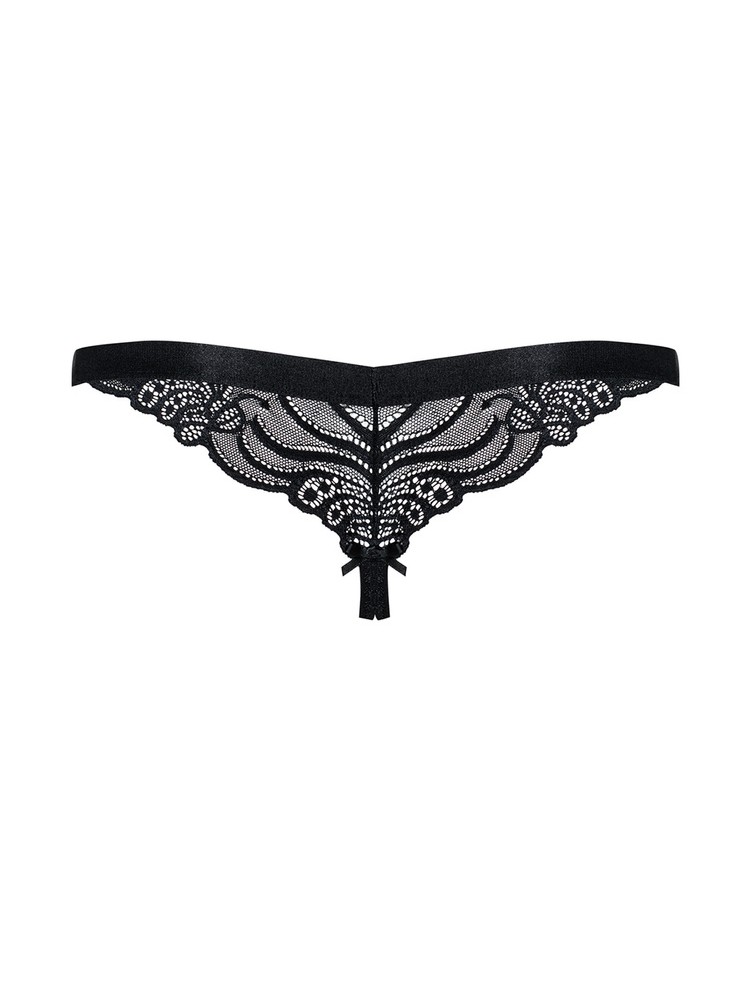 828-THC-1 stringi otwarte czarne  S/M Obsessive