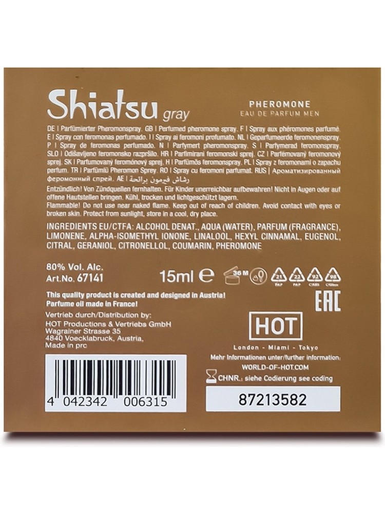 Feromony dla mężczyzn Pheromon Fragrance Man Grey 15ml Shiatsu