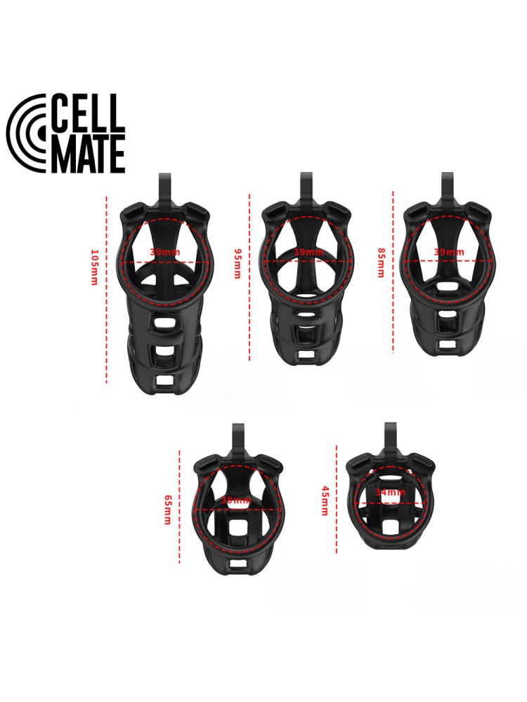 Pas cnoty Guardian Chastity Cage Black Size 2 CELLMATE