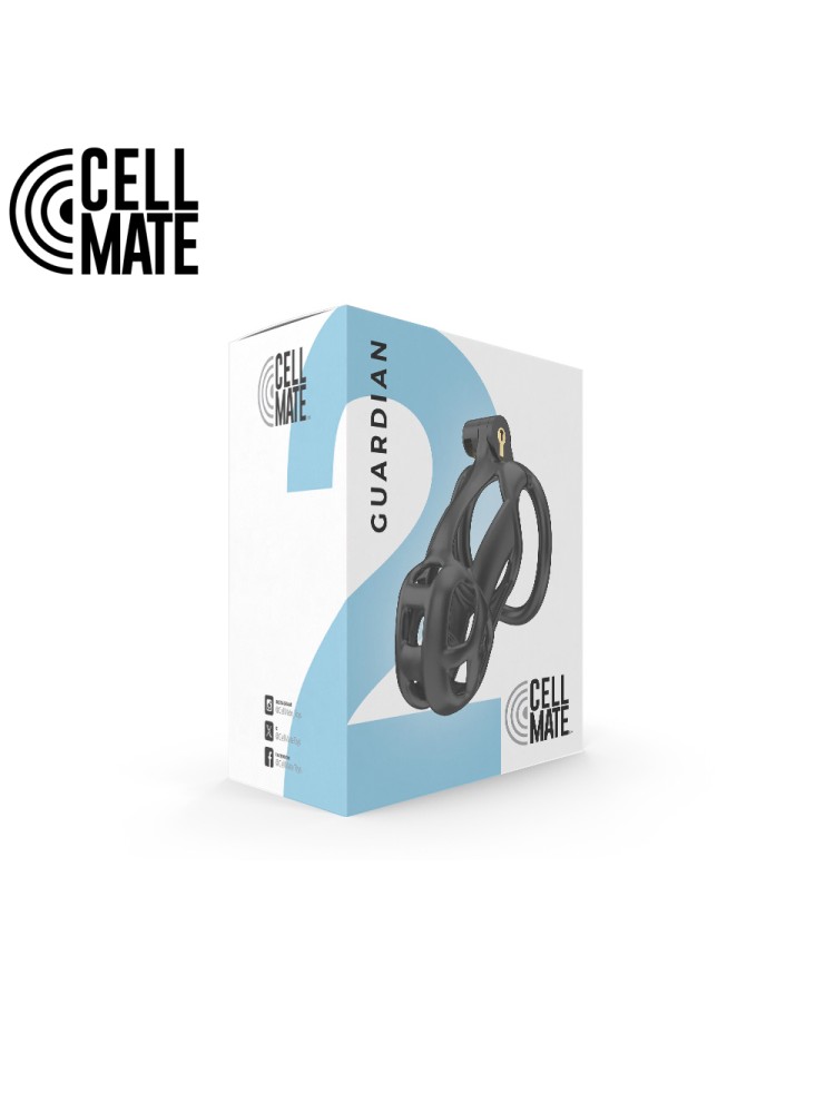 Pas cnoty Guardian Chastity Cage Black Size 2 CELLMATE