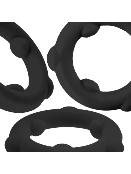 Pierścień erekcyjny [SIL] SPINNER Cockring Black Oxballs