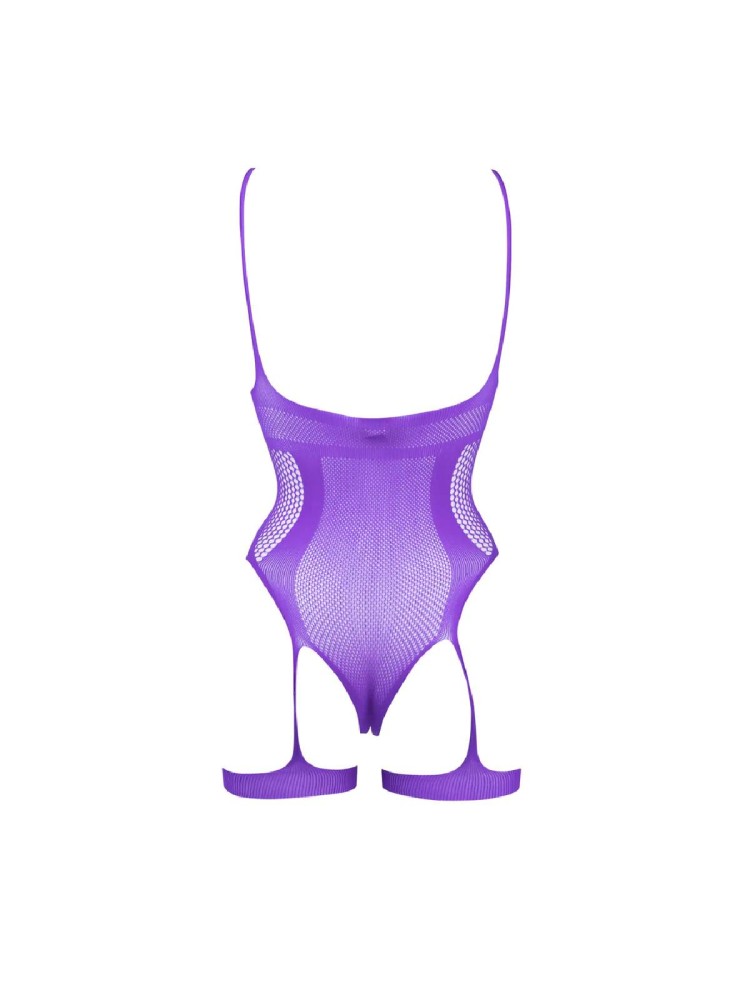 Body Open-Cup Strappy Teddy Purple OS Le Desir
