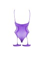Body Open-Cup Strappy Teddy Purple OS Le Desir