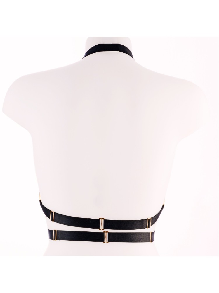Otwarty biustonosz FAUSTINA II-Cupless Triangle Bra Deluxe Kinky Diva