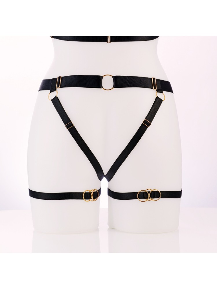 Uprząż FAUSTINA III - Waist/Thigh Triangle Harness Kinky Diva
