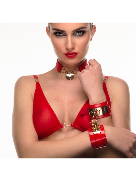 Kajdanki na nadgarstki VEGAS High Gloss Wrist Cuffs Kinky Diva