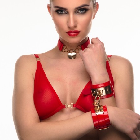 Kajdanki na nadgarstki VEGAS High Gloss Wrist Cuffs Kinky Diva