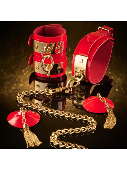 Kajdanki na nadgarstki VEGAS High Gloss Wrist Cuffs Kinky Diva