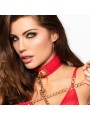 Obroża ze smyczą VEGAS High Gloss O-Ring Collar + Leash Kinky Diva