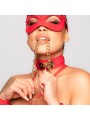 Obroża ze smyczą VEGAS High Gloss O-Ring Collar + Leash Kinky Diva